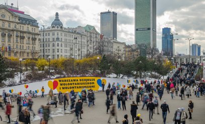 Dziękczynny mural dla miejskich wolontariuszy pojawił się w centrum miasta w 2022 roku