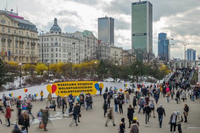 Dziękczynny mural dla miejskich wolontariuszy pojawił się w centrum miasta w 2022 roku