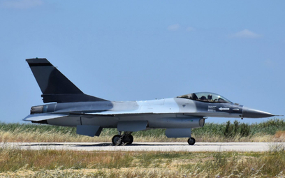 Wyremontowany i zmodernizowany w zakładach OGMA ramach programu MLU eks-portugalski F-16A, który doc