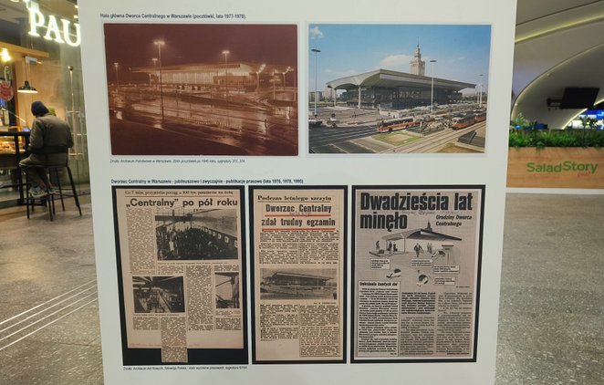 Dworzec Centralny zawsze był wdzięcznym tematem dla gazet i tygodników. Na wystawie poświęconej 50-l