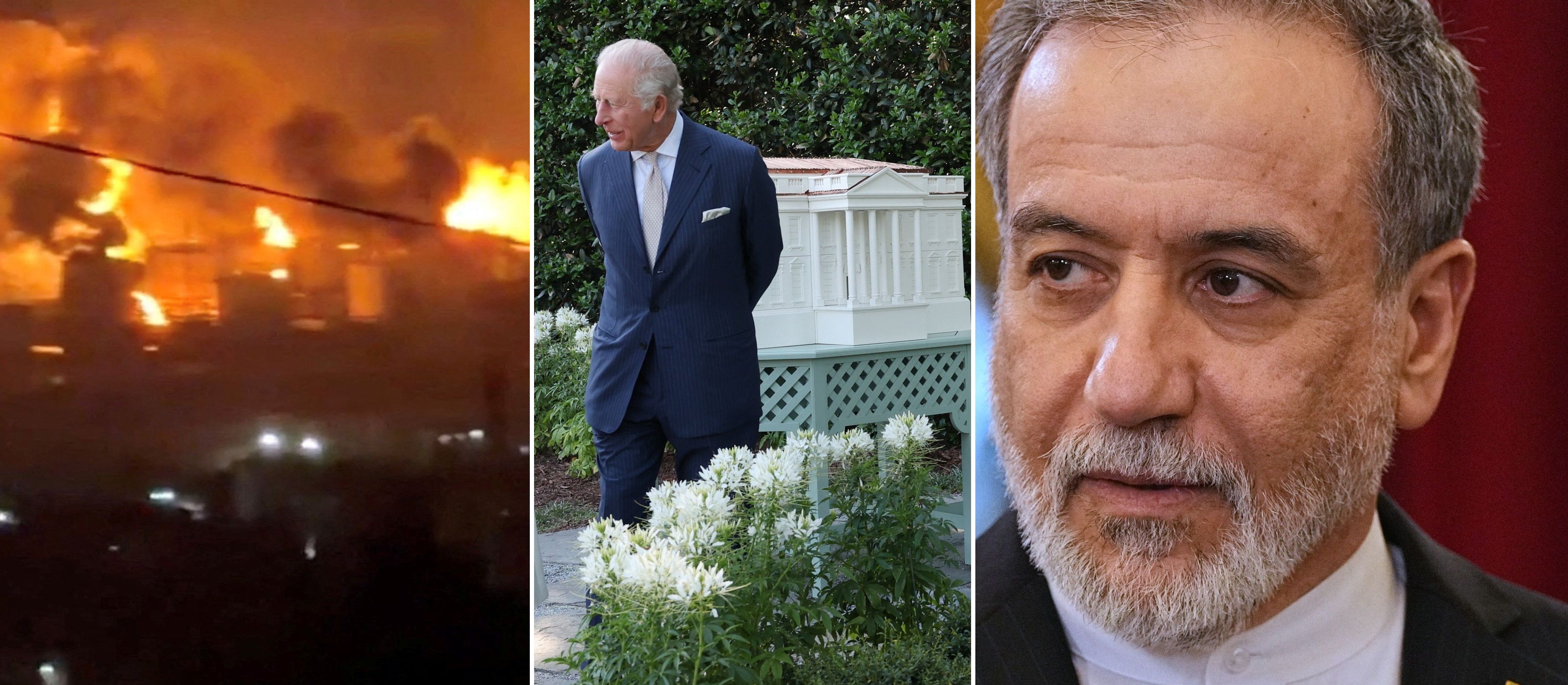 Karol III wizytę w USA rozpoczął od zobaczenia ula. W Rosji płonie rafineria