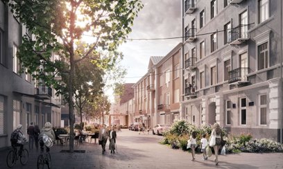 Piesi zyskają prawo do korzystania z całej szerokości ulicy. Nawierzchnia zostanie wykonana z estety