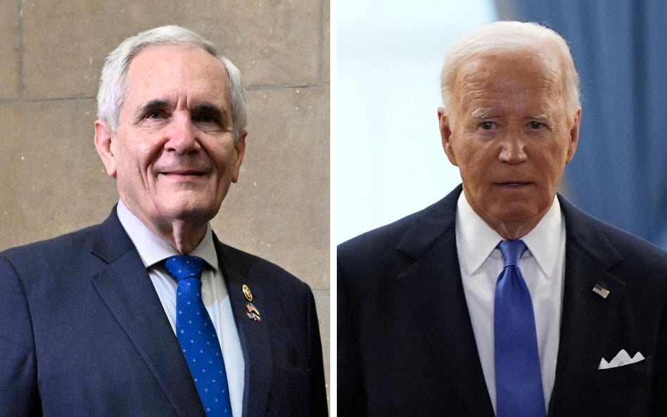 Członek Izby Reprezentantów Lloyd Doggett i prezydent USA Joe Biden