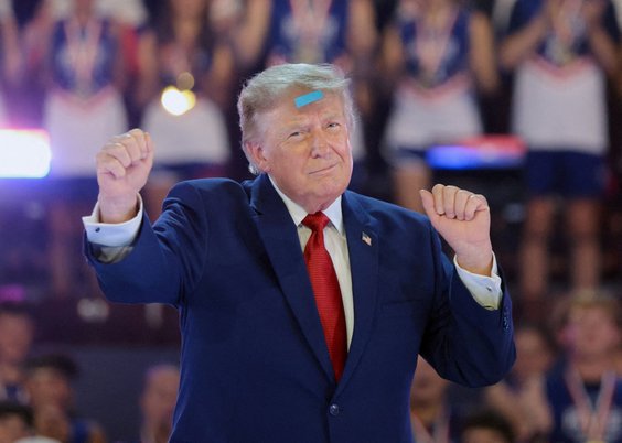 Prezydent Donald Trump imprezy sportowej w Ohio