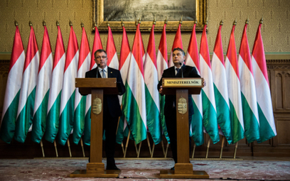 Premier Viktor Orban i Gyorgy Matolcsy, prezes banku centralnego Węgier