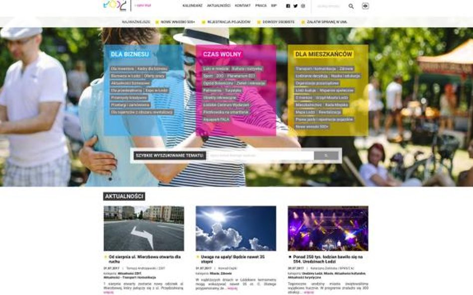 Nowy portal miasta jest przejrzysty i intuicyjny