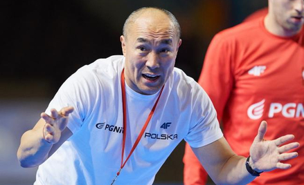 Trener reprezentacji Polski Tałant Dujszebajew, podczas treningu w trakcie Mistrzostw Świata w Piłce