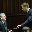 Jarosław Kaczyński i Donald Tusk w Sejmie w 2005 roku