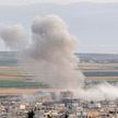 Dym po eksplozji w prowincji Idlib w Syrii