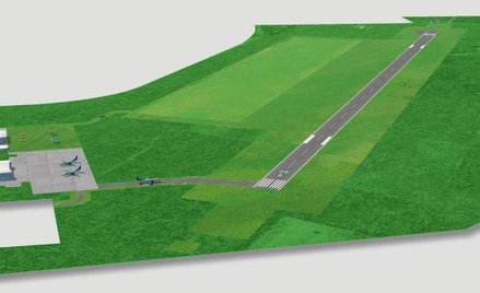 Wizualizacja lotniska w Krywlanach, które ma przyciągnąć biznesmenów do Białegostoku.