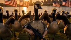 Kadr z wygenerowanego przez AI filmu zamieszczonego w internecie przez Donalda Trumpa