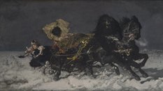 Józef Chełmoński, Powrót z balu, olej na płótnie, 1873, własność prywatna