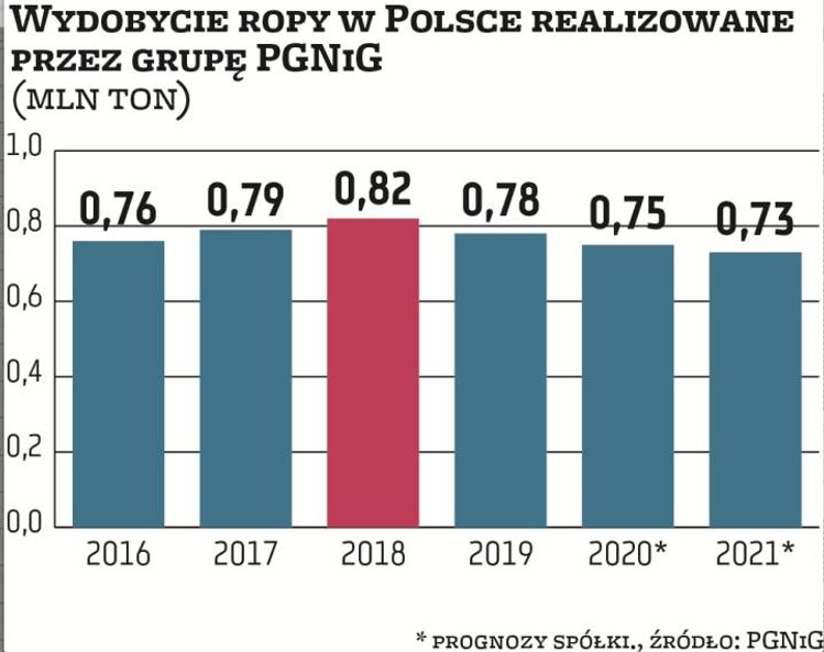 Ropa naftowa wydobywana z krajowych złóż tylko w niewielkim stopniu jest w stanie pokryć zapotrzebow