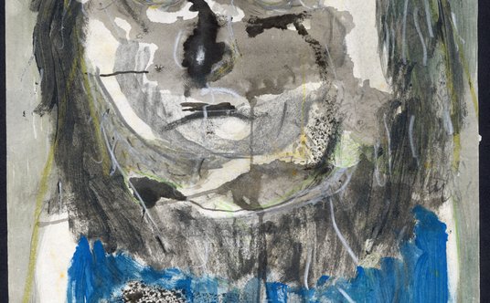 Józef Szajna, Żabojad, z cyklu Gęby – maski, 1996, wł. archiwum rodzinne artysty