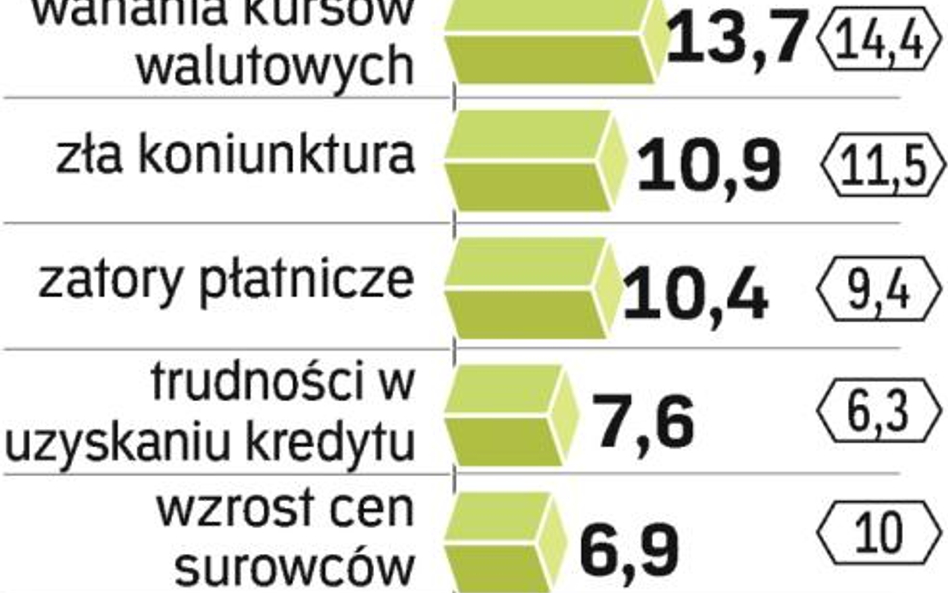 Ekspansję firm hamuje brak popytu. Coraz bardziej uciążliwe są też zatory płatnicze i utrudniony dos