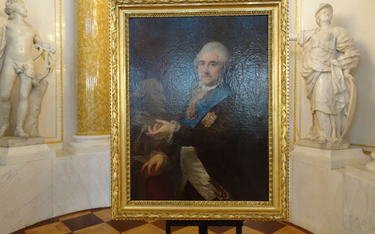 "Portret Stanisława Augusta z popiersiem Piusa VI" Marcello Bacciarellego, 1789
