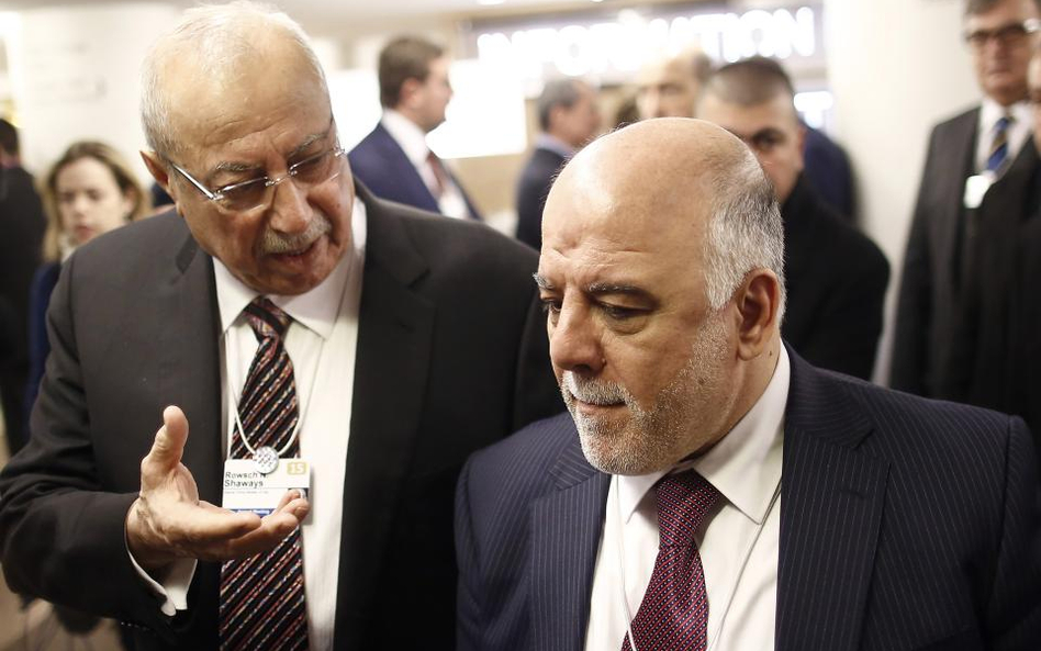 Premier Iraku Hajdar al-Abadi - na zdjęciu po prawej
