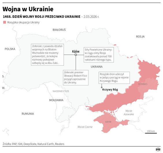 Tak wyglądała sytuacja na froncie w 1468 dniu wojny