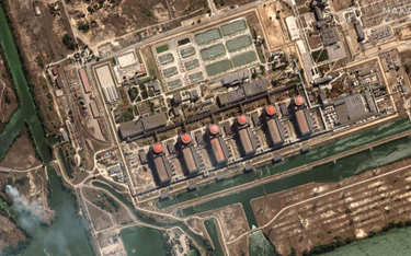 Zdjęcie satelitarne Zaporoskiej Elektrowni Jądrowej