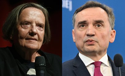 Reżyserka Agnieszka Holland; były minister sprawiedliwości Zbigniew Ziobro
