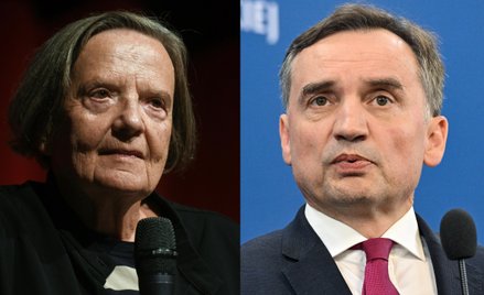 Reżyserka Agnieszka Holland; były minister sprawiedliwości Zbigniew Ziobro