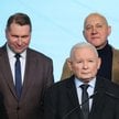 Przemysław Czarnek, Jarosław Kaczyński, Joachim Brudziński i Mateusz Morawiecki
