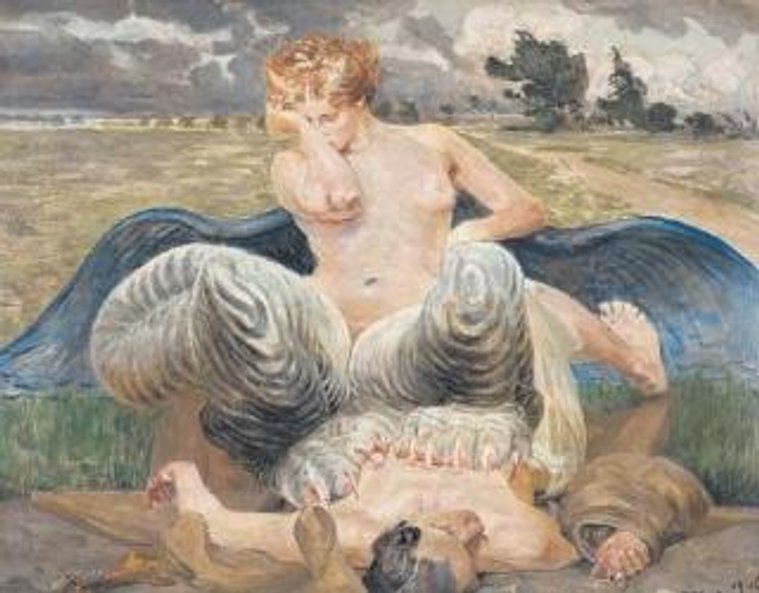 Rekordową cenę osiągnął obraz Jacka Malczewskiego „Artysta i Chimera”.