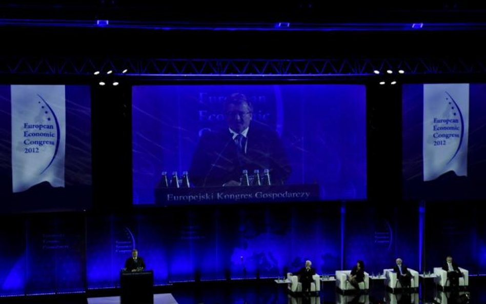 Bronisław Komorowski, prezydent RP, podczas inauguracji Europejskiego Kongresu Gospodarczego Fot. Ma