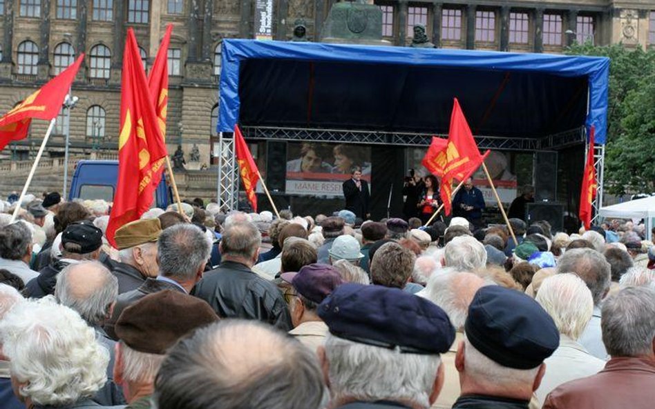 Wiec czeskich komunistów w Pradze - 1 maja 2006