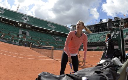 Maria Szarapowa na treningu