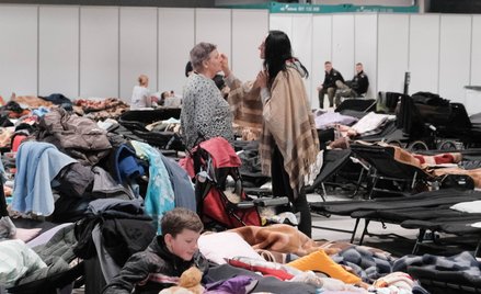 Nadarzyn, ośrodek recepcyjny dla uchodźców z Ukrainy w halach Centrum Targowo-Wystawienniczego Ptak 
