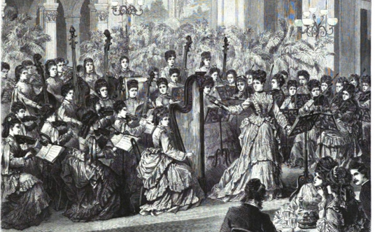 Wiedeńska Orkiestra Kobieca Josephiny Weinlich, 1874 r.