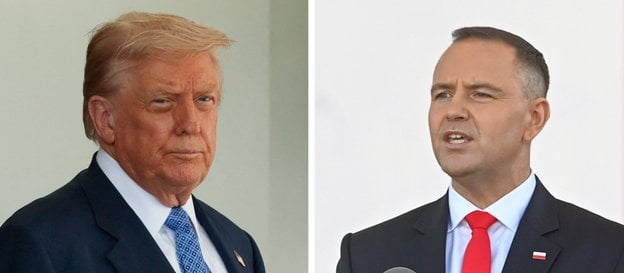 Prezydent USA Donald Trump i prezydent RP Karol Nawrocki