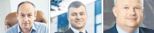Wojciech Gątkiewicz, prezes ferro, Adam Piotrowski, szef Vigo System, i Jarosław Furdal, głównodowod