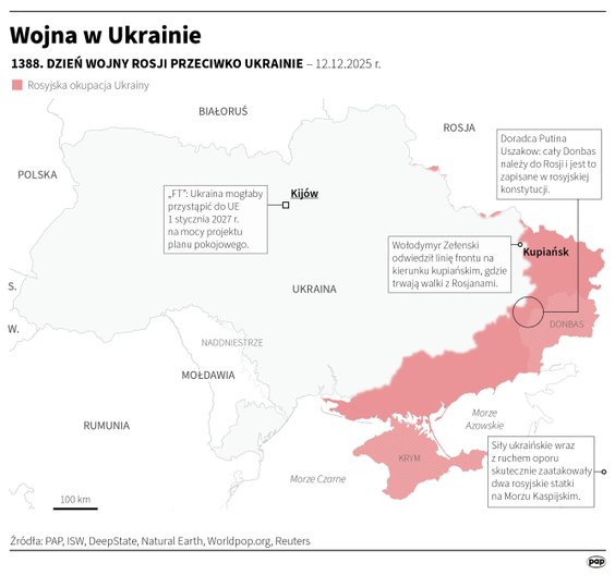 Tak wyglądała sytuacja na froncie w 1388 dniu wojny