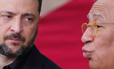 Prezydent Ukrainy Wołodymyr Zełenski i przewodniczący Rady Europejskiej Antonio Costa