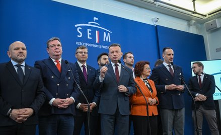 Posłowie PiS w czasie konferencji prasowej