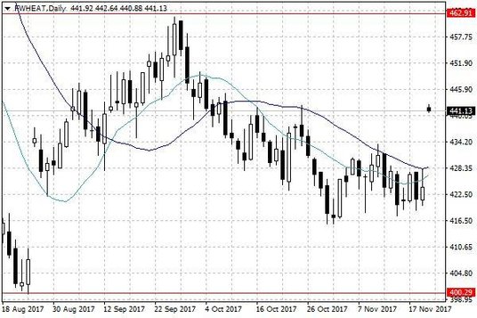Notowania pszenicy w USA – dane dzienne