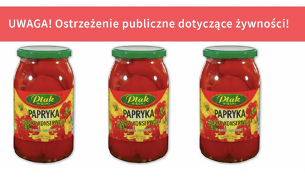 Papryka konserwowa z alergenem, którego nie ma na etykiecie