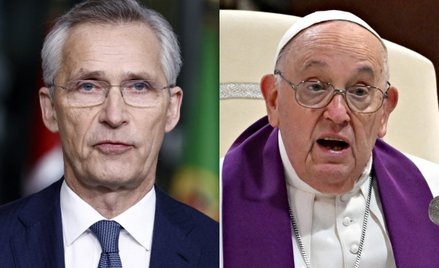 Sekretarz generalny NATO Jens Stoltenberg i papież Franciszek