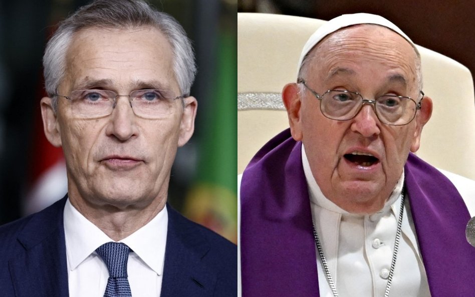 Sekretarz generalny NATO Jens Stoltenberg i papież Franciszek