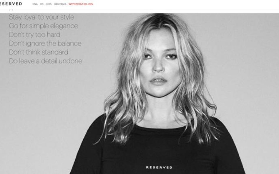 Kate Moss została twarzą globalnej kampanii Reserved.