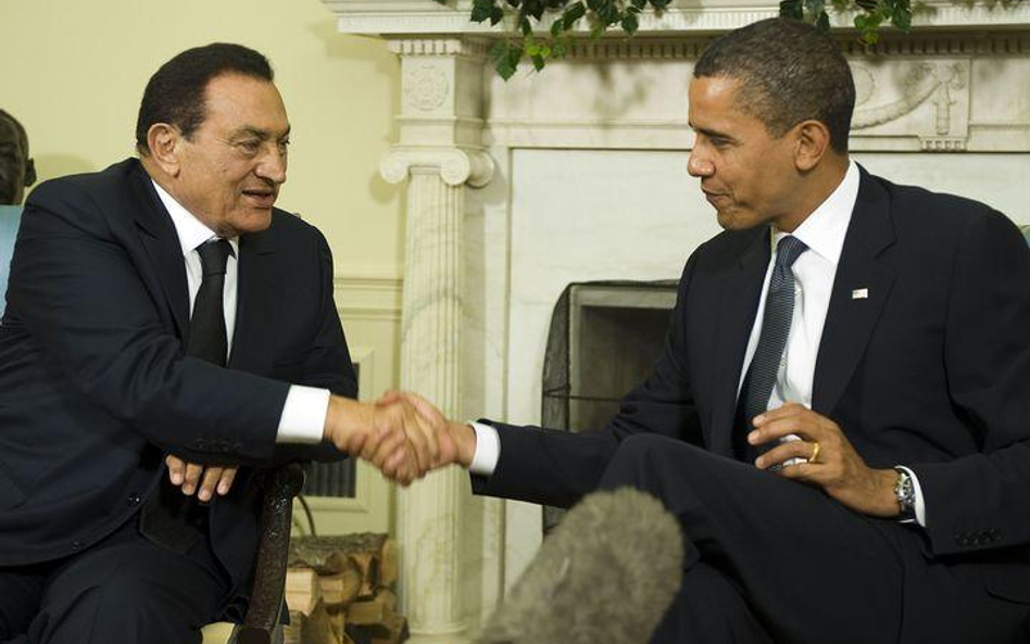 Hosni Mubarak z Barackiem Obamą