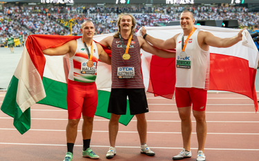 Od lewej: Bence Halasz (brązowy), Ethn Katzberg (złoty) i Wojciech Nowicki (srebrny)