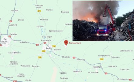 Z pożarem walczy 30 strażackich zastępów, to około 100 strażaków