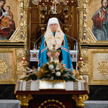 Ksiądz arcybiskup Eugeniusz Popowicz sprawujący nabożeństwo w intencji pokoju. Greckokatolicki sobór