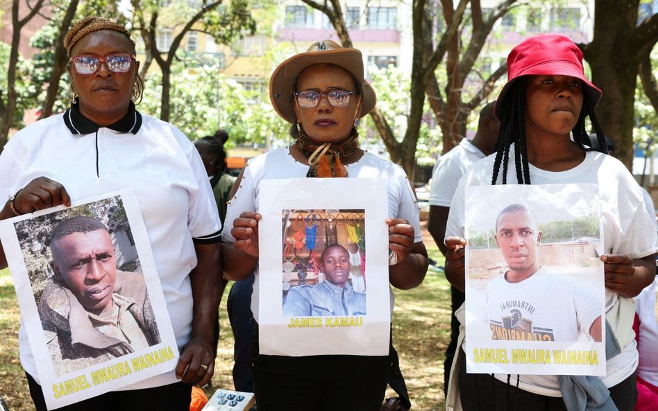 Protest rodzin Kenijczyków zwerbowanych do walk na Ukrainie, 19 lutego, Nairobi