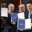 Antonio Tajani, przewodniczący europarlamentu, Jean-Claude Junker, przewodniczący Komisji Europejski
