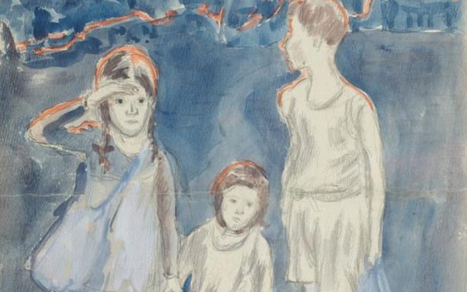 Zbigniew Pronaszko "Dzieci na tle płonącego miasta"