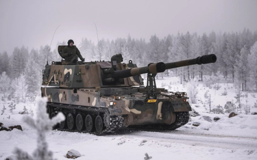 Armatohaubica K9 podczas testów w Finalndii. Fot./Ministerstwo Obrony Finlandii.